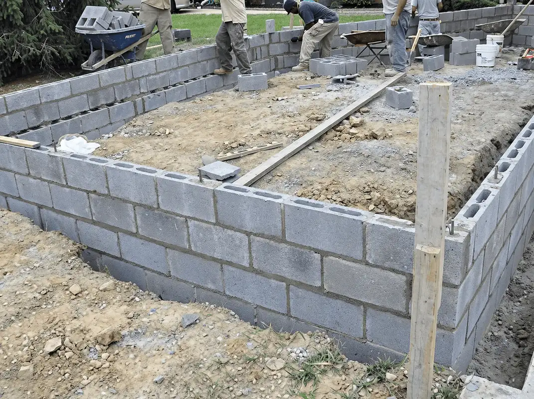 Professionals building a foundation with blocks in Hialeah, FL