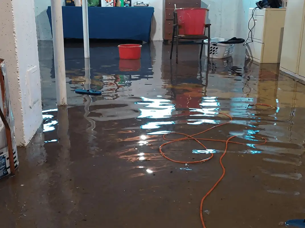 Basement with boiler, cabinets and washing machine completely flooded in Hialeah, FL